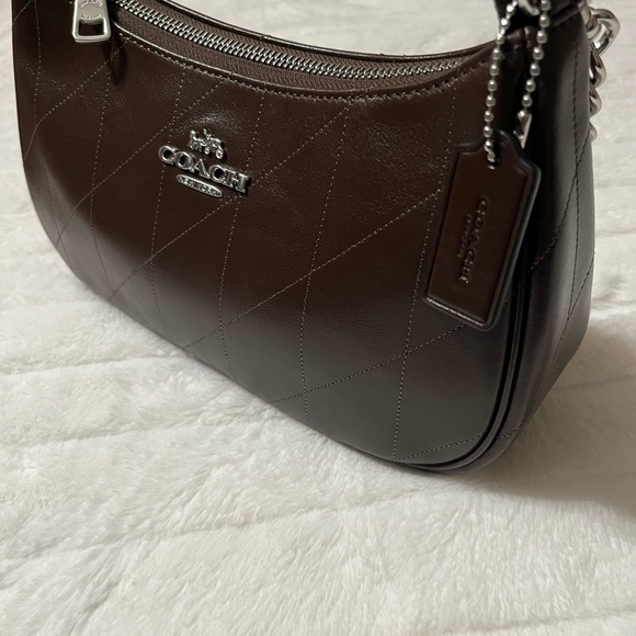 Coach Teri silver and maple quilted shoulder bag - Picture 2 of 7